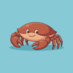 Fototapeta premium Cute cartoon crab illustration.