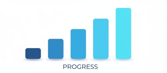 A simple graphic showing a series of ascending bars representing progress, with the word "PROGRESS" displayed below.