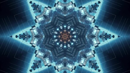 glowing futuristic city star mandala - Powered by Adobe