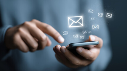 Business Communication Concept with Smartphone Email Notification