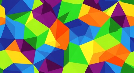 Vibrant colorful geometric polygon background texture.