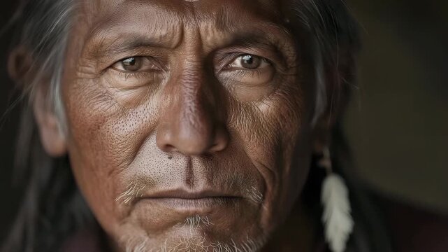 native american navajo man portrait culture video