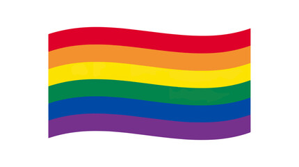 Rainbow flag emblem symbol of equality and inclusion against black background