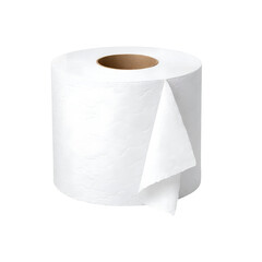 toilet paper isolated on white