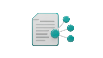 Document Icon with Network Connections