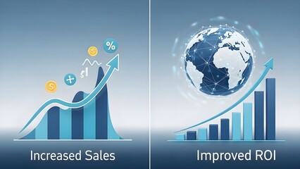 Business growth and return on investment charts