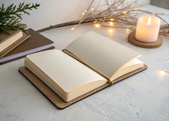 Floating Blank Notebook Soft Natural Light Minimal Design
