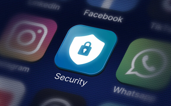 Security logo on the smartphone