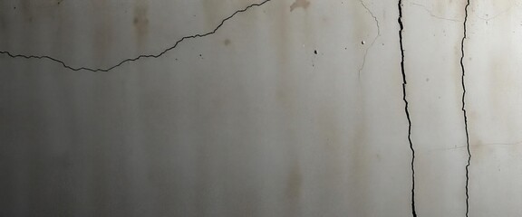 Distressed concrete wall background with rough texture, dark stains, cracks, and peeling paint, evoking a weathered, aged, and urban industrial feel,  old,  rundown