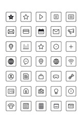 User interface icons for mobile application Vector