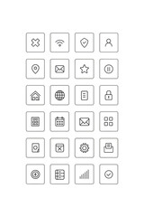 Icon set for user interface elements Vector