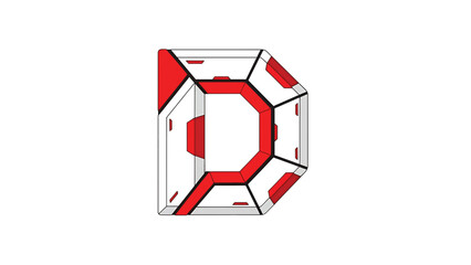 Fototapeta premium A geometric illustration of the letter 