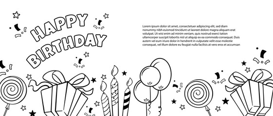 Simple minimalist birthday banner.
