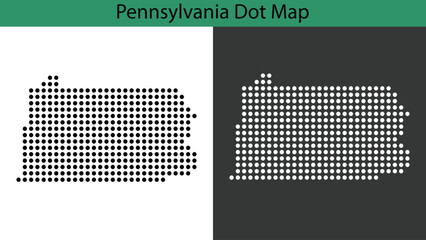 Pennsylvania dot maps vector in the USA