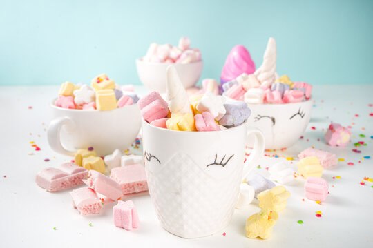 Rainbow unicorn hot chocolate