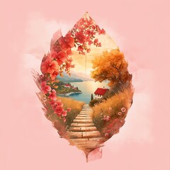 heart shaped tree leaf shape 