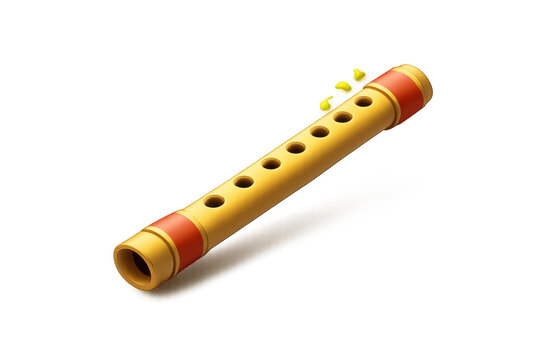 Simple bansuri flute icon design for music projects and cultural illustrations