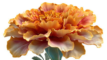 yellow dahlia on white background 