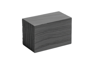 Dark grey wooden cube block