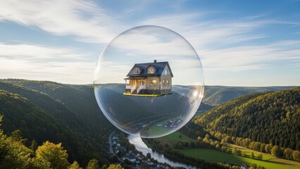 House in a soap bubble.