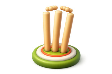 Cricket wickets icon illustration for sports design and decor