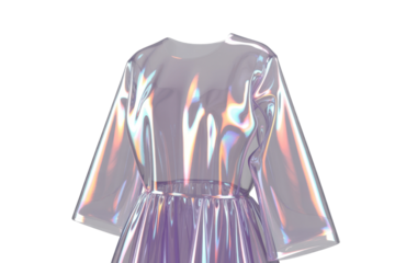 Iridescent dress, futuristic fashion concept