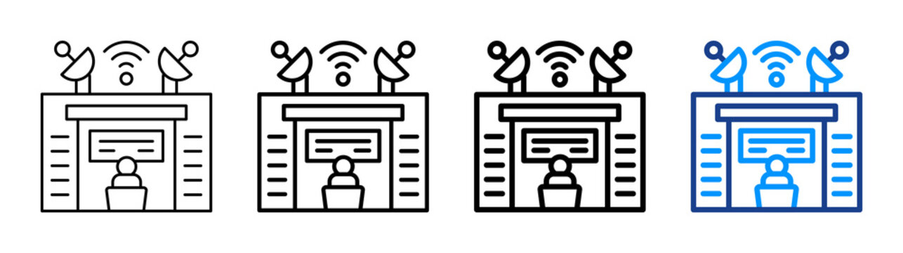 Control Center Icon Different Style Outline Collection Set