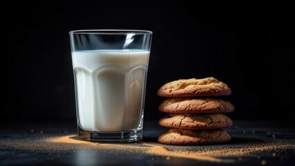 Milk and Cookies: Dark Dramatic Still Life Photography