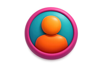 Colorful profile icon design for web and apps