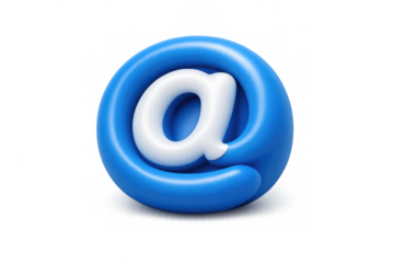 Modern blue and white at symbol icon for digital communication design