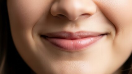 Woman Smiling with Natural Makeup.
