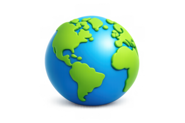 Earth day global awareness design: vibrant blue and green globe illustration with radiant background