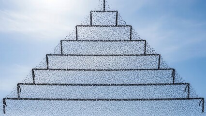 Stairway to Success Against Blue Sky.