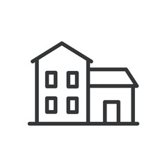Home Line Icons. Editable Stroke. Contains such icons as Home, House, Real Estate, Real Estate, Residential Building, City, Apartment.