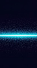Obraz premium Abstract dynamic background showing expansive blue and cyan sound waves radiating outward from a central point. Modern data signal visualization pattern ,ripple ,concentric ,cyberspace