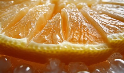 Lemon slice closeup illustrating healthy eating and nutrition with refreshing vitamin C benefits. Organic ingredients used in smoothies or baking, promoting wellness and natural energy, Generative AI