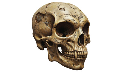 Obraz premium A realistic human skull, showcasing the intricacies of human anatomy