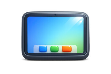 Cartoon tablet icon design for technology and user interface concepts