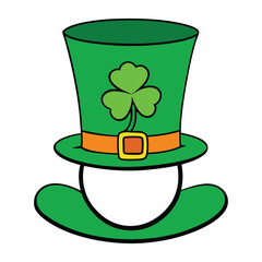 A cheerful St. Patrick&rsquo;s Day hat with bright green shades, a shiny gold buckle, and lucky charm vibes, perfect for celebrating Irish spirit, joy, and festive holiday fun.