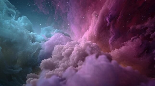 Soft Nebula Mist Seamless Loop Motion Background