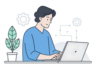 Developer Using AI Code Assistant