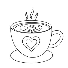 Valentine Line Art Clipart Bundle,  Cute Valentin Stamps PNG JPEG