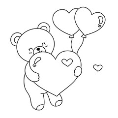 Valentine Line Art Clipart Bundle,  Cute Valentin Stamps PNG JPEG