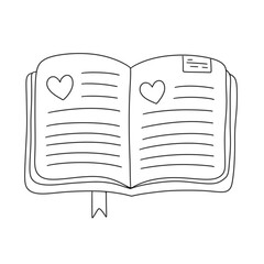 Valentine Line Art Clipart Bundle,  Cute Valentin Stamps PNG JPEG