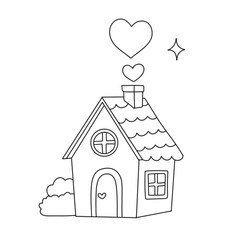 Valentine Line Art Clipart Bundle,  Cute Valentin Stamps PNG JPEG