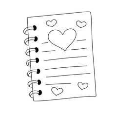 Valentine Line Art Clipart Bundle,  Cute Valentin Stamps PNG JPEG