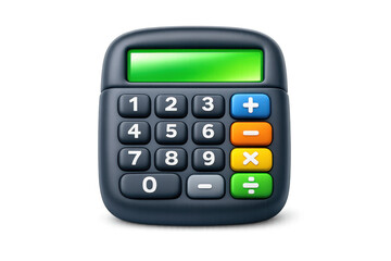 Playful cartoon calculator design for educational materials and kids' learning resources