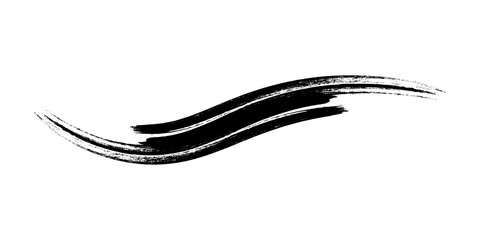 vector black line, grunge brush strokes ink paint isolated on white background. eps 10