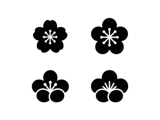 plum flower vector