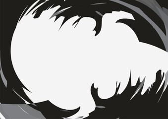 筆で描いた大胆な和風の背景デザイン